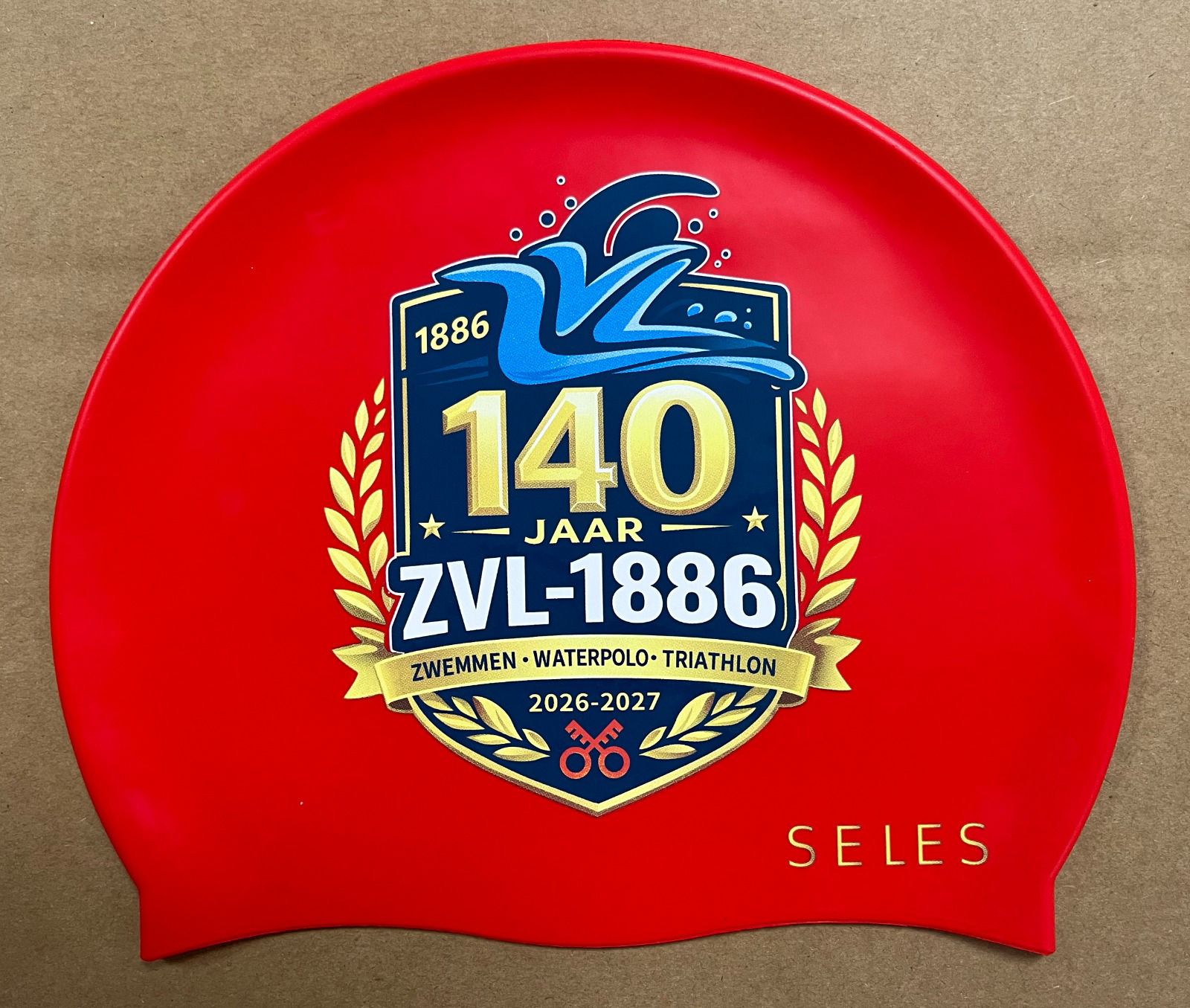 Badmuts 140 Jaar ZVL-1886 Rood